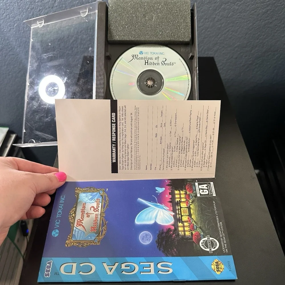 Mansion of Hidden Souls (Sega CD) CIB Complete W/ Manual & Reg Card + Foam EUC
